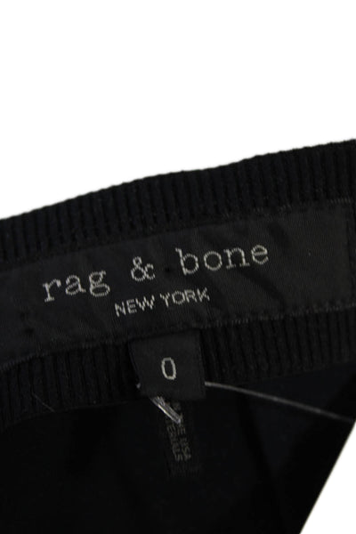Rag & Bone Womens Cotton Blend Flat Front Mid-Rise Skinny Pants Navy Size 0