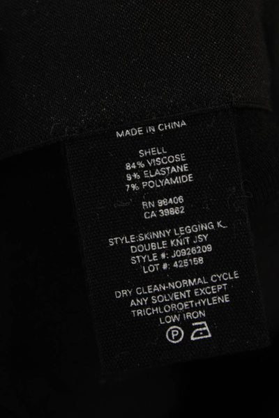 Theory Womens Stretch Solid Pull On Mid-Rise Ankle Leggings Black Size 9