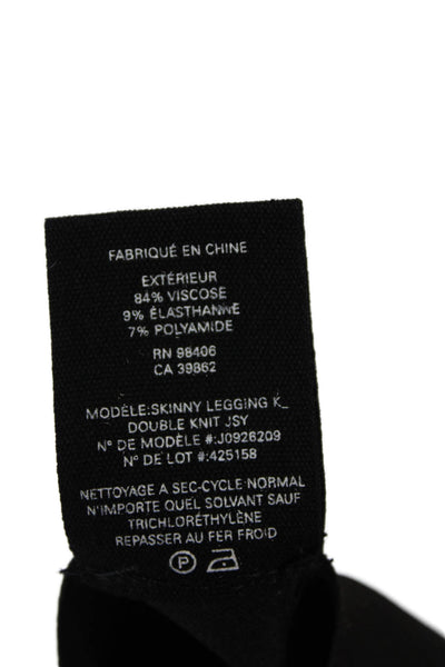 Theory Womens Stretch Solid Pull On Mid-Rise Ankle Leggings Black Size 9
