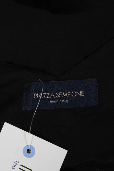 Piazza Sempione Womens Back Zip Sleeveless V Neck Shift Dress Black Size IT 38
