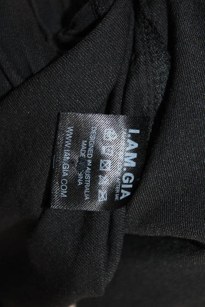 I Am Gia Womens Cotton Pocketed Gathered Ankle Casual Pants Black Size S