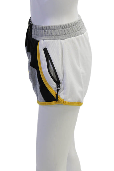 P.E Nation Womens Cotton Colorblocked Pocketed Athletic Shorts Gray Size XS
