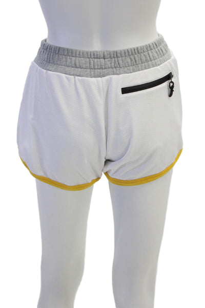 P.E Nation Womens Cotton Colorblocked Pocketed Athletic Shorts Gray Size XS