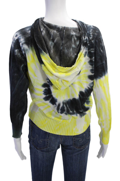 Central Park West Womens Cotton Tie Dye Knitted Hoodie Multicolor Size S