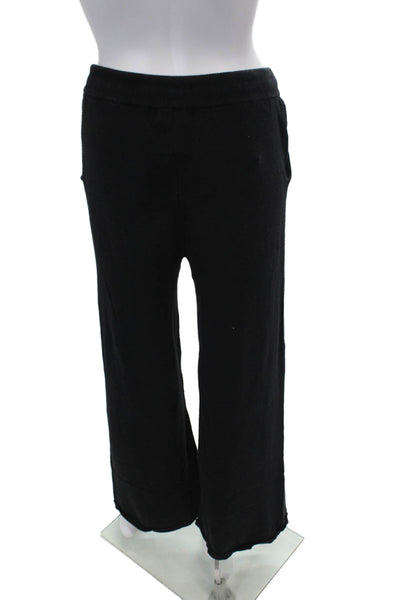 One Grey Day Womens Elasticated Drawstring Straight Leg Sweatpants Black Size S