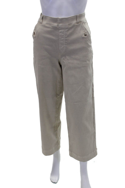 Spanx Women's Pull-On Pockets Straight Leg Dress Pants Beige Size S