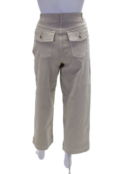 Spanx Women's Pull-On Pockets Straight Leg Dress Pants Beige Size S