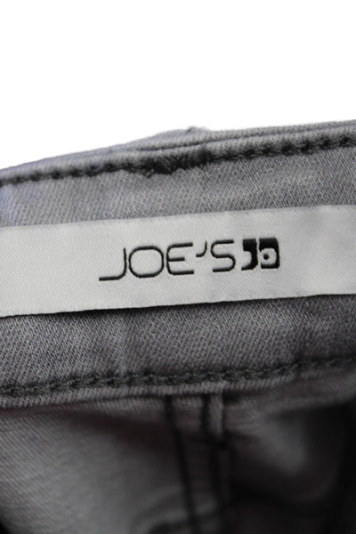 Joes Women's Midrise Five Pocket Button Skinny Denim Pants Gray Black Size 26
