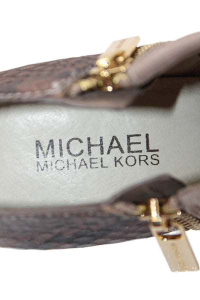 Michael Michael Kors Womens Suede Leather Pointed Toe Ankle Boots Beige Size 7.5