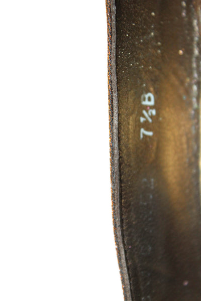 Stuart Weitzman Womens Textured Pointed Toe Slip On Heel Pumps Brown Size 7.5