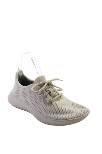 Allbirds Women's Lace Up Round Toe Rubber Sole Trainer Sneakers Beige Size 6