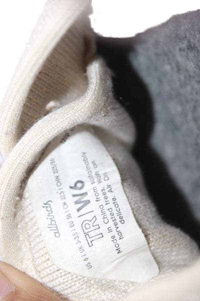 Allbirds Women's Lace Up Round Toe Rubber Sole Trainer Sneakers Beige Size 6