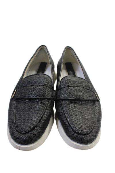 Franco Sarto Women's Round Toe Slip-On Rubber Sole Loafer Shoes Black Size 6.5