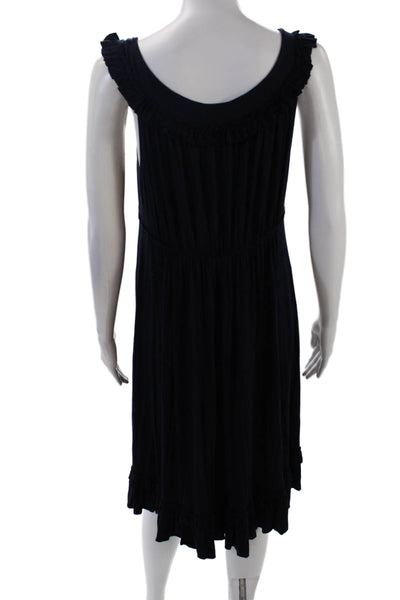 Susana Monaco Womens Sleeveless Scoop Neck Knit Shift Dress Navy Size Large