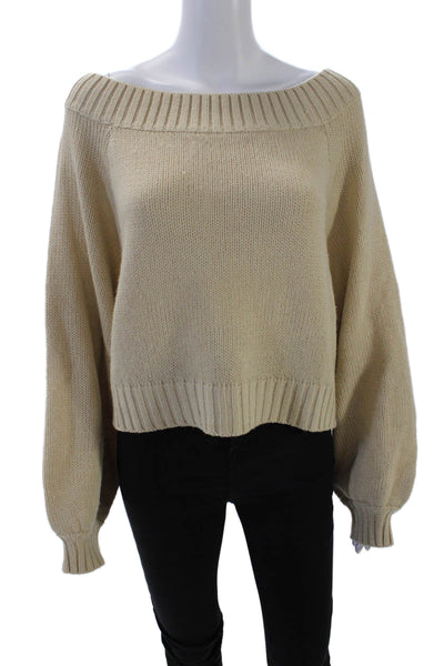 We Wore What Womens Long Sleeve Scoop Neck Sweater Brown Size Extra Small