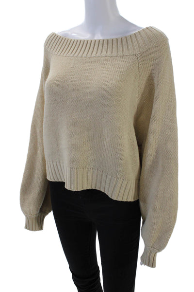 We Wore What Womens Long Sleeve Scoop Neck Sweater Brown Size Extra Small