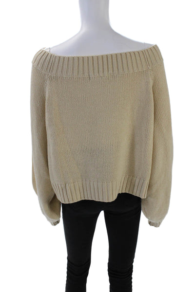 We Wore What Womens Long Sleeve Scoop Neck Sweater Brown Size Extra Small