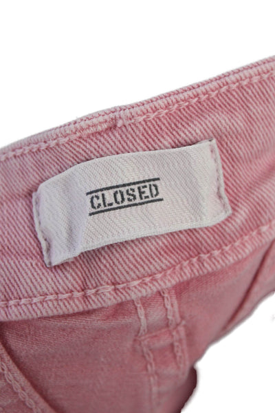 Closed Womens Mid Rise Skinny Leg Baker Jeans Dust Rose Pink Cotton Size 28