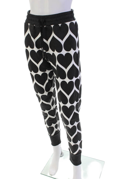 Wildfox Womens Cotton Elastic Waistband Drawstring Print Sweatpants White Size S