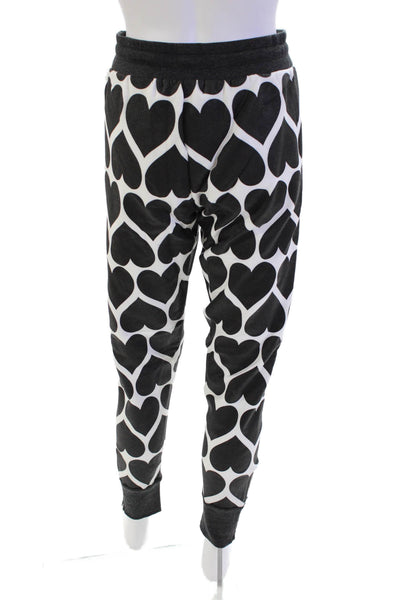 Wildfox Womens Cotton Elastic Waistband Drawstring Print Sweatpants White Size S