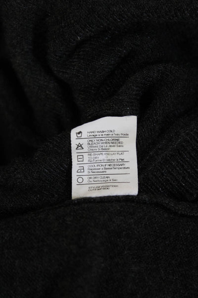 Vince Womens Cotton Long Sleeve Button Up Knit Cardigan Gray Size S