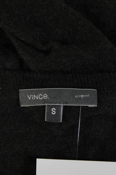 Vince Womens Cotton Long Sleeve Button Up Knit Cardigan Gray Size S