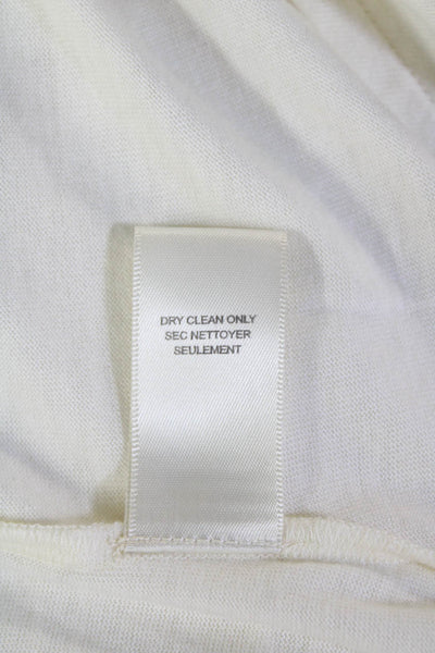 Rebecca Taylor Womens Wool Scoop Sleeveless Lined Knit Top White Size M
