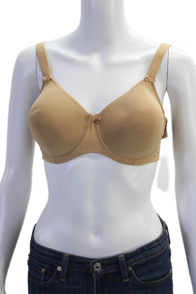 Conturelle Womens Basic Adjustable Underwired Bra Solid Beige Size 32E