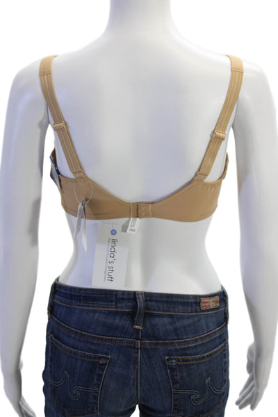 Conturelle Womens Basic Adjustable Underwired Bra Solid Beige Size 32E