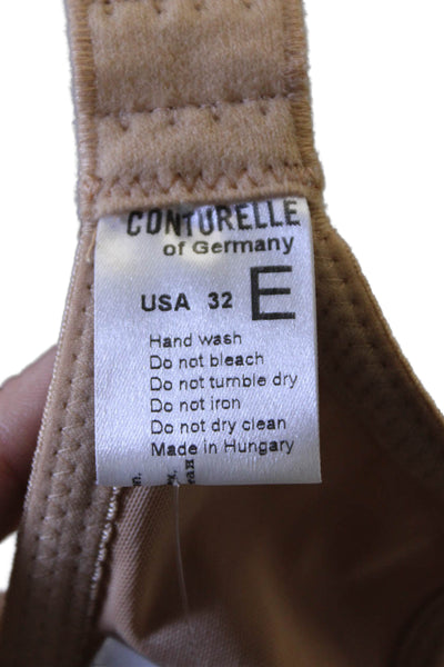 Conturelle Womens Basic Adjustable Underwired Bra Solid Beige Size 32E