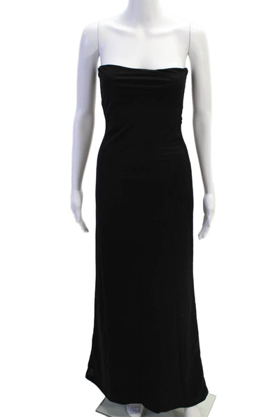 Selvi Womens Strapless Lightweight Kaia Midi Sheath Dress Black Size Medium