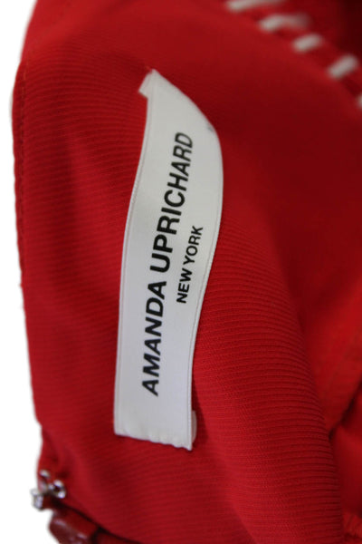 Amanda Uprichard Womens Sleeveless Mini Dress Cherry Red Size Medium