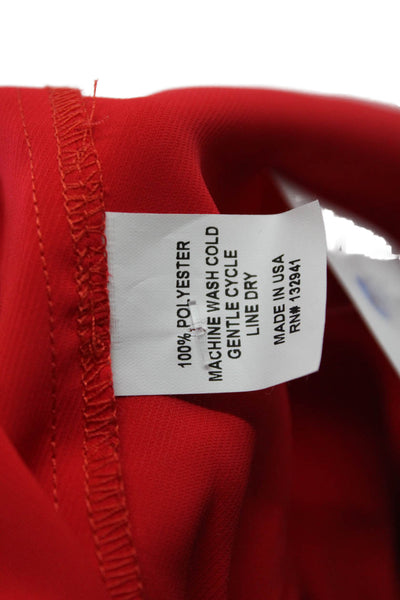 Amanda Uprichard Womens Sleeveless Mini Dress Cherry Red Size Medium