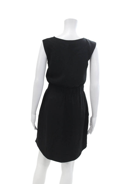 Theory Womens Sleeveless Elastic Waist Lydan Dress Black Size Petite