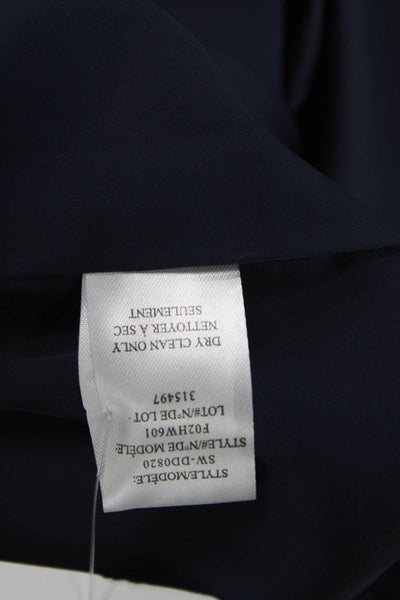 Helmut Lang Womens Sleeveless Mid Calf Maxi Dress Navy Blue Size 0