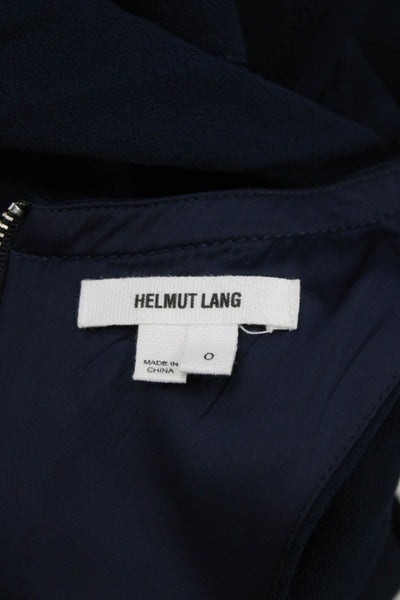 Helmut Lang Womens Sleeveless Mid Calf Maxi Dress Navy Blue Size 0