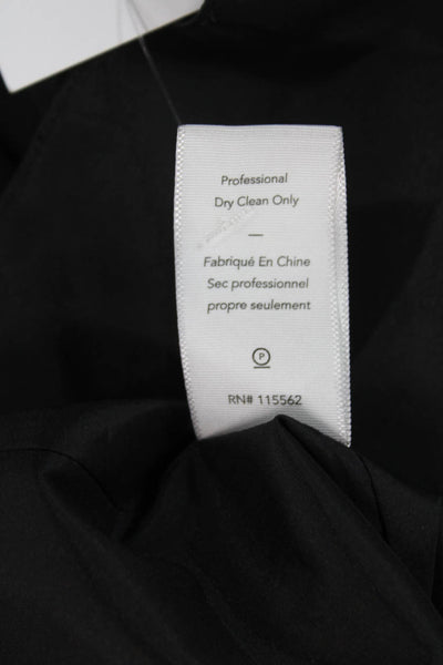 Elizabeth and James Womens Silk Blend V Neck Sleeveless A Line Dress Black Size