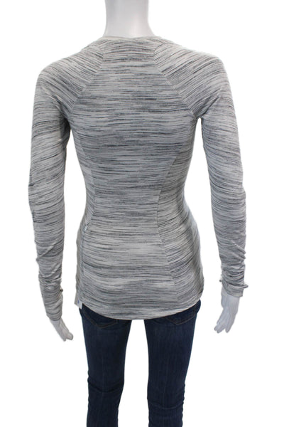Lululemon Women's Round Neck Long Sleeves Athletic Workout Top Gray Size S