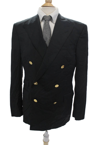 Ralph Lauren Purple Label Mens Wool Double Breasted Blazer Size 44