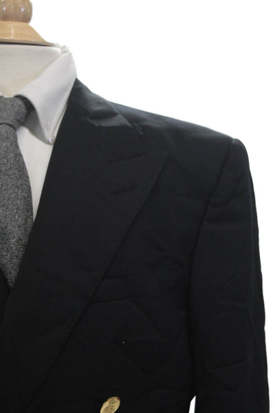 Ralph Lauren Purple Label Mens Wool Double Breasted Blazer Size 44