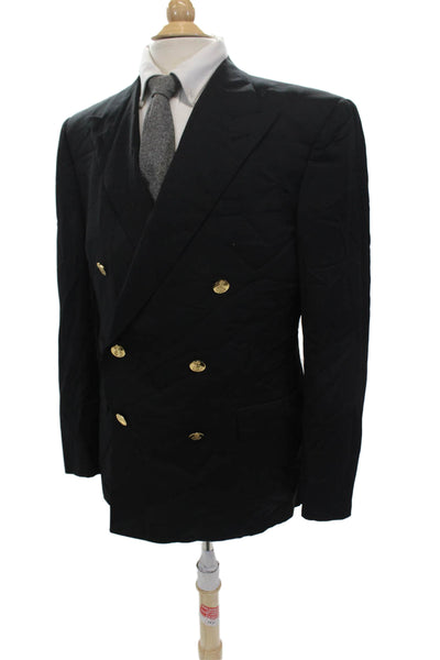Ralph Lauren Purple Label Mens Wool Double Breasted Blazer Size 44