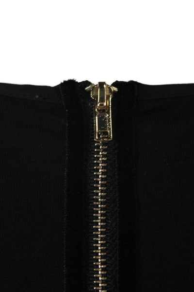 Gerard Darel Womens Short Sleeve Round Neck Sleek Blouse Black Size 01
