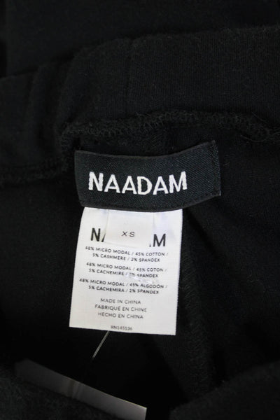 Naadam Womens Pull On High Rise Leggings Black Cotton Size Extra Small