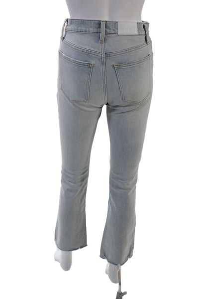 Pistola Women's Light Wash High Waist Pockets Straight Leg Denim Pants Size 25