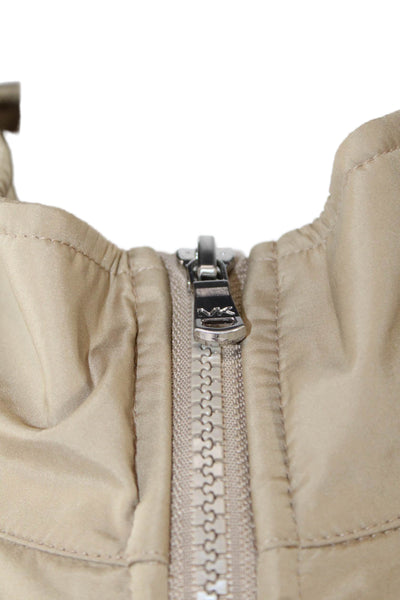 Michael Kors Mens Zippered Long Sleeve Basic 2 in 1 Vest Jacket Solid Tan Size X
