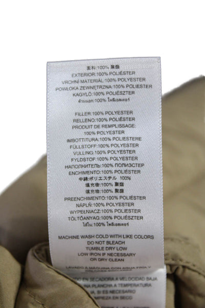 Michael Kors Mens Zippered Long Sleeve Basic 2 in 1 Vest Jacket Solid Tan Size X