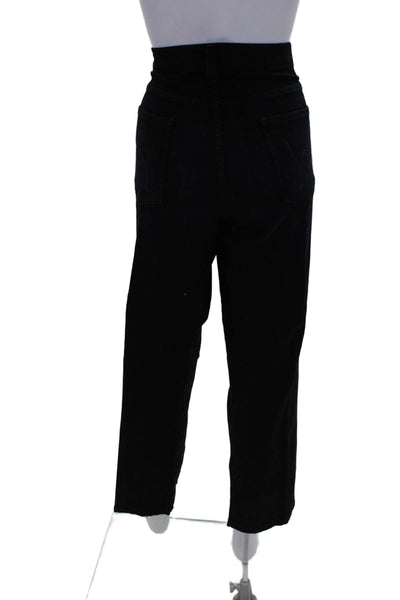 C of H Los Angeles Womens Cotton Zip Button Straight Leg Jeans Black Size EUR 38
