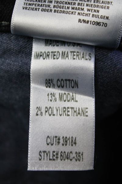 C of H Los Angeles Womens Cotton Zip Button Straight Leg Jeans Black Size EUR 38