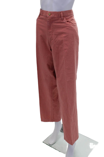 J. Mclaughlin Womens Zip Button Lined Straight Leg Casual Pants Pink Size EUR 40