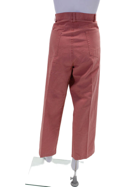 J. Mclaughlin Womens Zip Button Lined Straight Leg Casual Pants Pink Size EUR 40